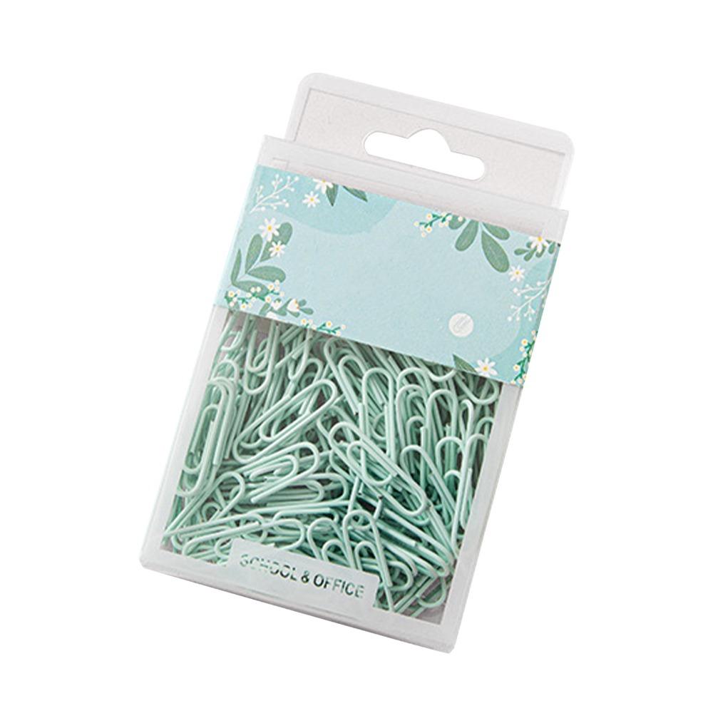70 Pcs Pink/ Purple/ Green Paper Clips 50mm Length Portable Paper Clips Office Paper Clips Papers