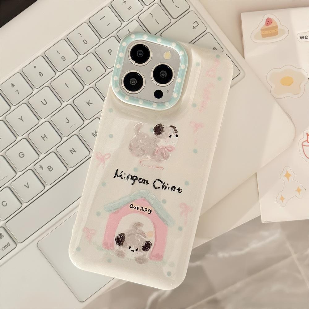 Niche Ins Dog Apple 14 Mobile Case IPhone 15 Silicone 11 Applicable To 16pro Max Anti Fall 12 Super Cute