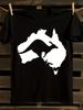 Australia Map and Kangaroo Graphic T-shirt