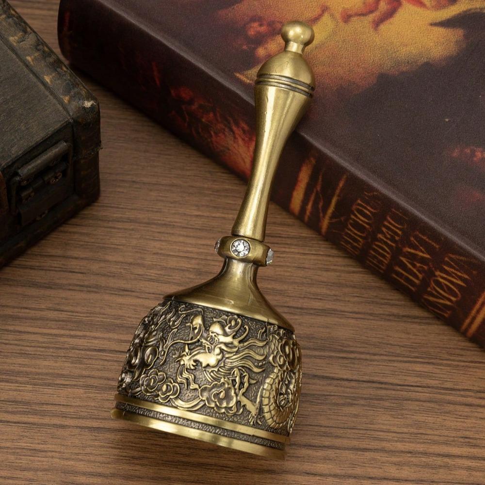 Dragon Phoenix Pattern Vintage Handbell Zinc Zinc Zinc Alloy Restaurant Dish Bell  Christmas