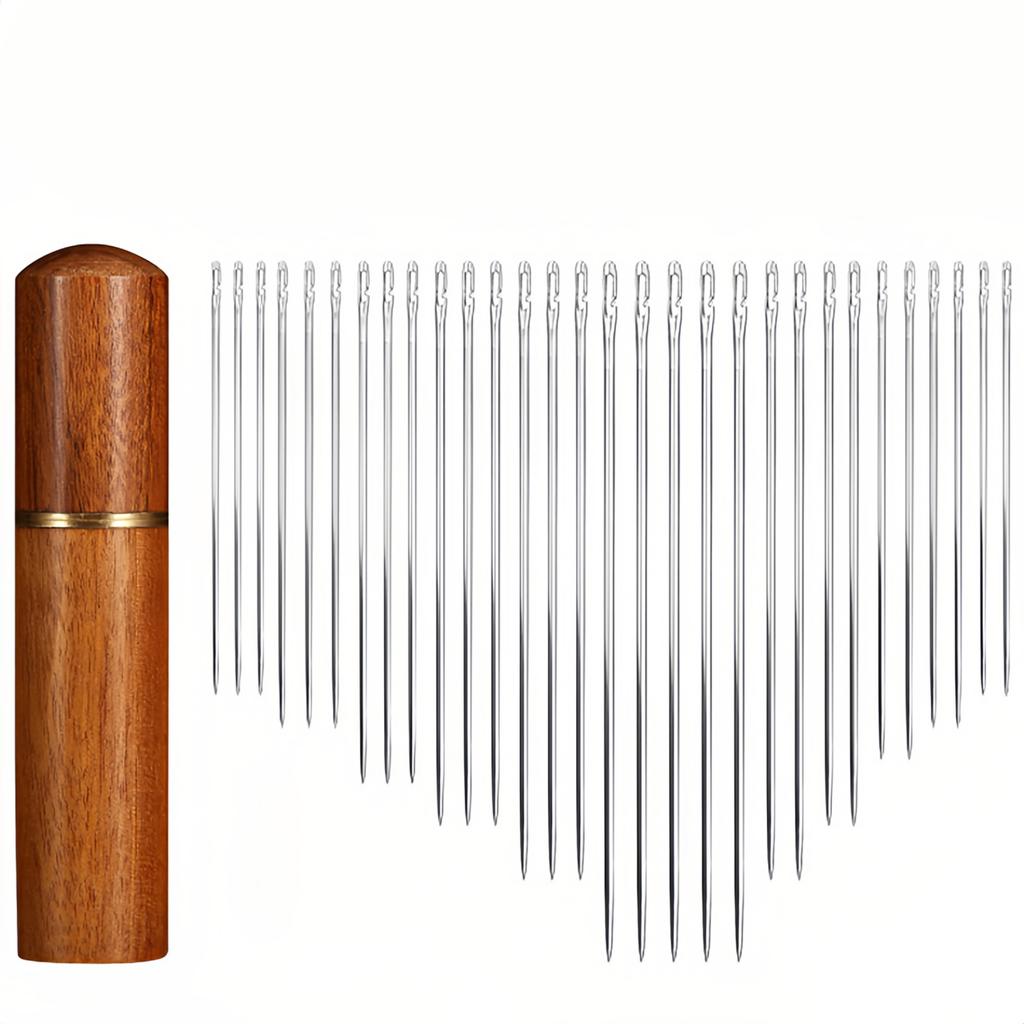 Large-Eyed Hand-Sewing Steel Needles Household Hand Sewing Needles Large-Sized Needles for Elderly Quilt Mending Coarse Needles