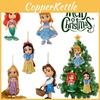 Adorable 8cm Cartoon Princess Xmas Ornaments Party Decor