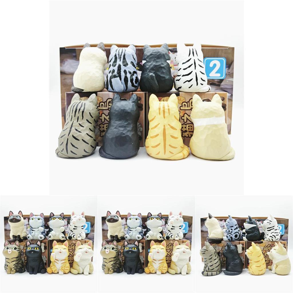 Stylish Cat Island Blind Box Figurines Adorable Orange Cat Models For Display