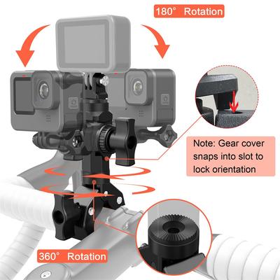Motorcycle Handlebar Camera Mount Holder Clamp For Bike Bicycle Utv Adjustable
