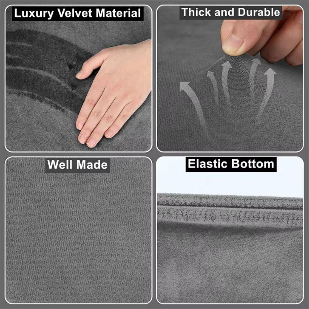 2Pcs/Set Solid Color Toilet Seat Cover Thickened Split Toilet Lid Cover Soft Touch Universal Toilet Dust Cover Home Bathroom