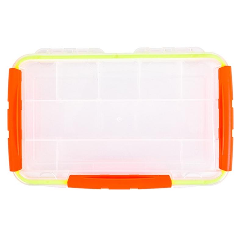 Waterproof Fishing Tackle Hooks Organizers Box Divide Box with Adjustable Dividers Transparent Fishing Lure Storage Box