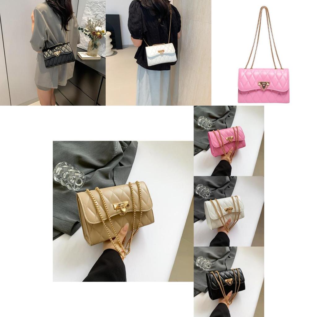 Schicke Vintage-Kette Kleine quadratische Tasche Trendig Sommer 2024 Schulter Crossbody