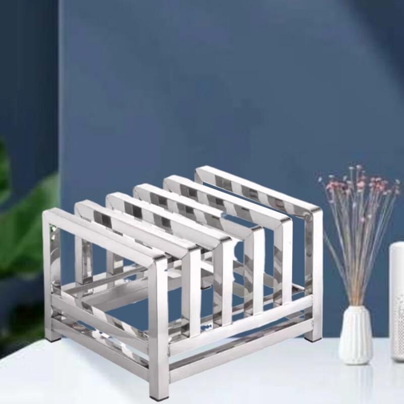 Stainless Steel 5-Slot Knife and Cutting Board Rack
