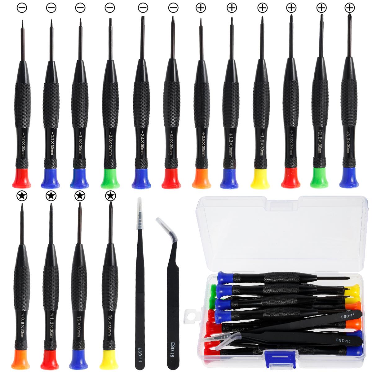

18Pcs Magnetic Screwdriver Set 0.8/1.2/1.5/2.0/2.5/3.0mm Mini Multi-Function Magnetic Precision Screwdriver For Watch Eyeglasses