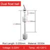 304 Stainless Steel Dual Float Switch Liquid Level Controller, Water Level Sensor for Tank, High Low Liquid Level Switch