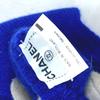 Chanel Luvas Longas CC Marca CC Acessórios luvas Caxemira azul