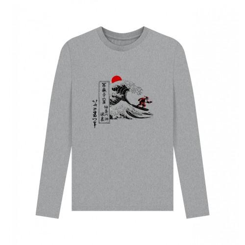 Apoh Unisex Adult Santa Great Wave Hokusai T-Shirt