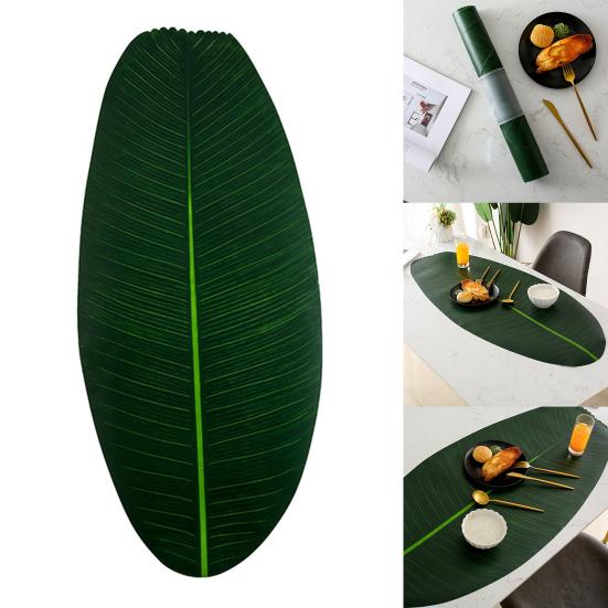 Table Mat Eco-friendly Heat Resistant Plastic Monstera Leaves Shaped Coaster for Home
