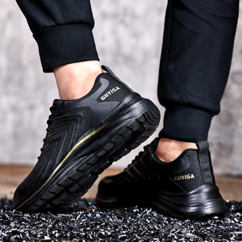 Work Sneakers Men Safety Shoes Construction Steel Toe Work Shoes Safety Boots Men Shoes Anti-puncture Working Summer Kevlar