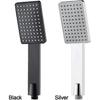 Bathroom High Pressure Shower Head Square Handheld Sprinkler Silver/Black Multi-function Universal Sprayer Home Bathroom Accessories Shower Head
