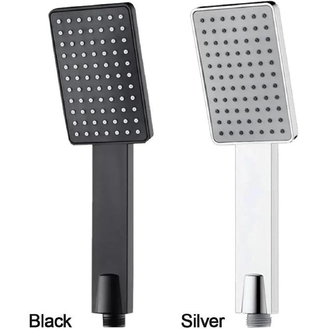 Bathroom High Pressure Shower Head Square Handheld Sprinkler Silver/Black Multi-function Universal Sprayer Home Bathroom Accessories Shower Head