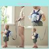 Charming Deep Blue And Yellow Elephant Kids Anti-lost Backpack With Safety Harness And Extendable Leash