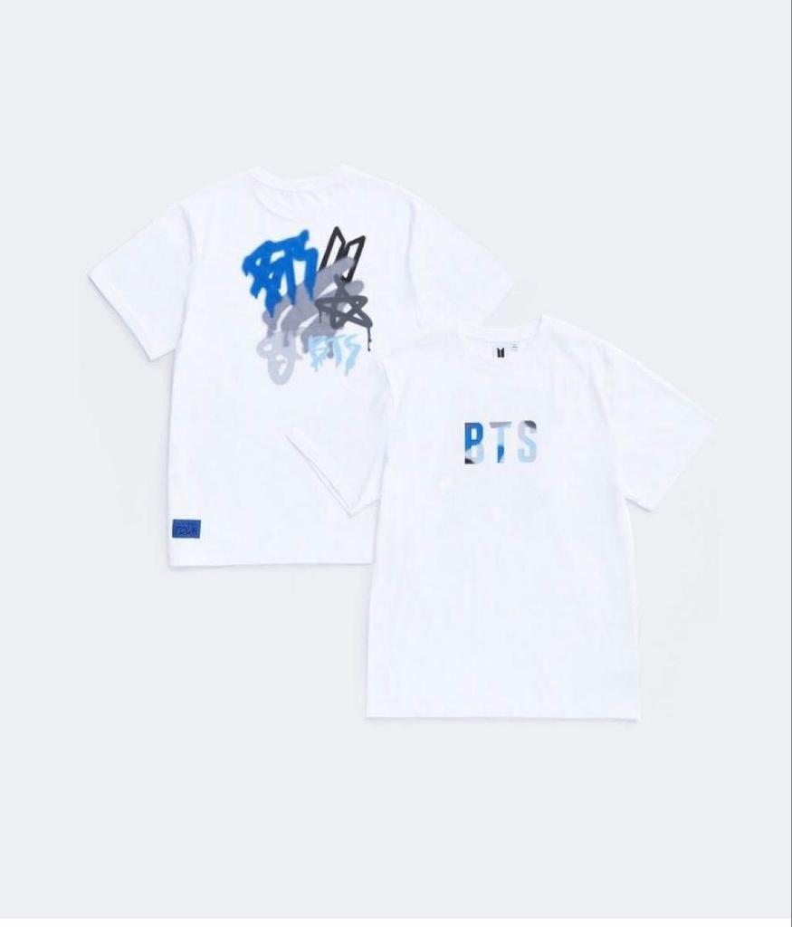 [USED] Medium size white BTS MAP OF THE SOUL TOUR T-shirt