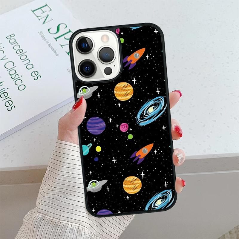 Cartoon Rocket Phone Case cover For iPhone 17 Air 15 16 16e 14 13 Pro Max Coque 12 11 Pro Max For Apple PLUS fundas