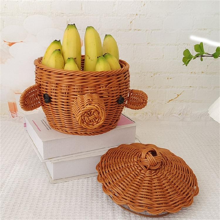 Modern Plastic Storage Bin With Woven Texture Stylish Home Decors Basket Suitable For Living Room And Office