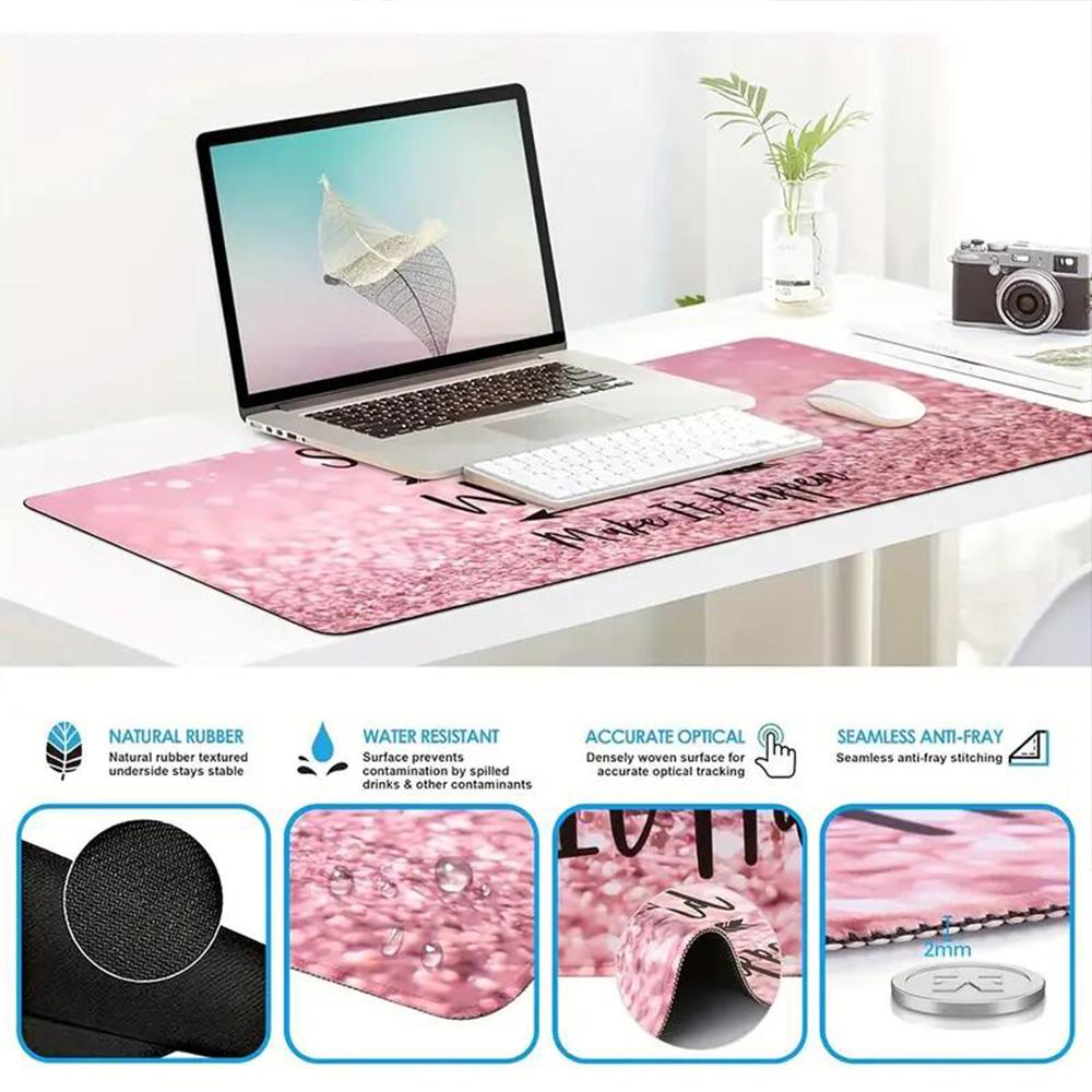 XXL Mouse Pad -31.5x15.7inch Extended Desk Mat with Non-Slip Base and Stitched Edge for Home.Office.Gaming, and Work