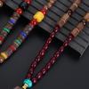 Boho Lucky Gift Party Handmade Mala Wood Bead Nepal Necklace Buddhist Horn Fish Pendant