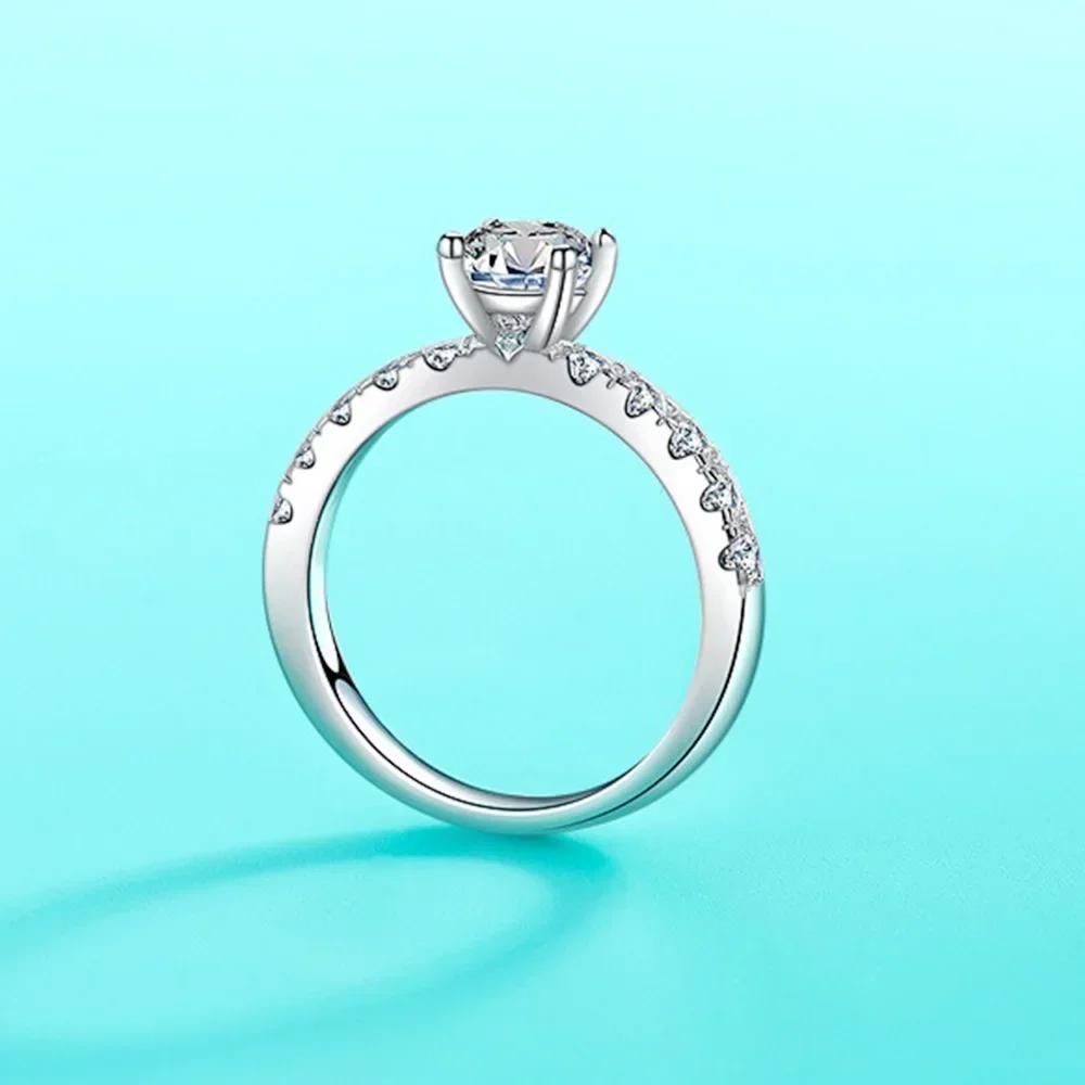 Cbtb Exquisite D Colur 1-3 Carat Moissanite Four Claw Ring for Women Wedding Eternal Jewelry
