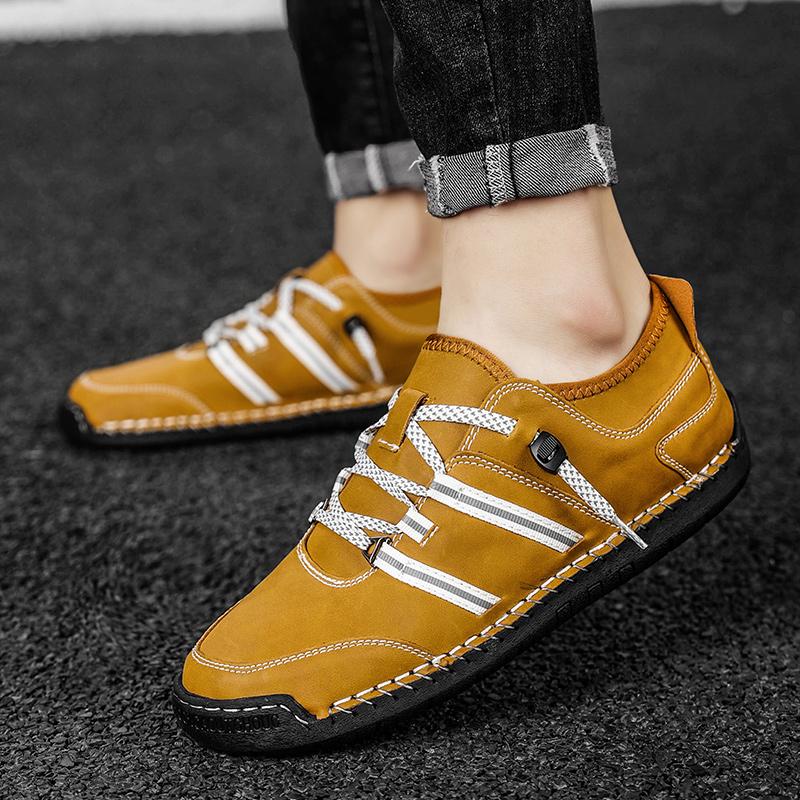 Spring Personalized Strap Leather Shoes Men Business Dress Shoe All-Match Casual Mens Shoes Footwear Wear-Resistant Oxford Shoes