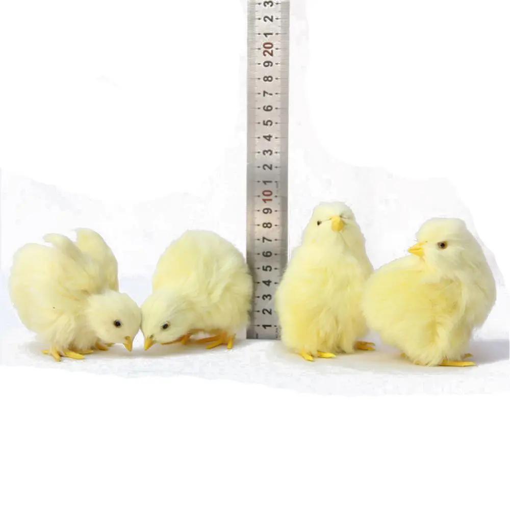 Mini Scene Model Home Decoration Easter  Chick Simulation Furry Chicken Lifelike Bird