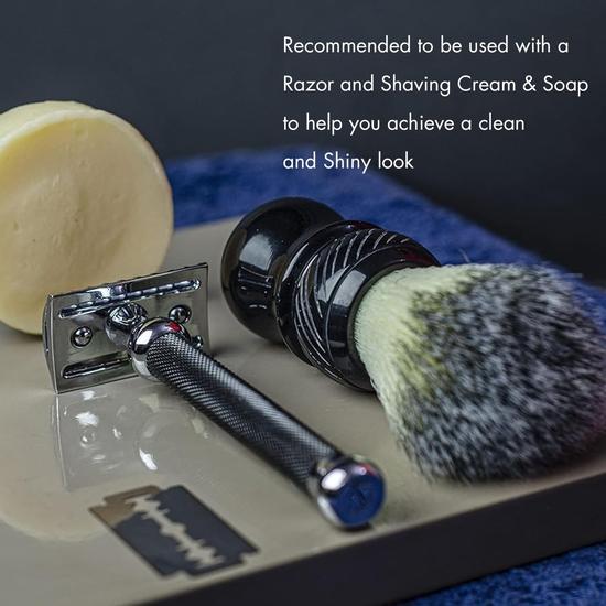 Pink Woolf Shaving Brush for Men Soft - Handcrafted Synthetic Bristles | SPIRAL BLACK HANDLE| Gift for Men | Make Thick Lather