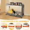 Dog Crate End Table with Wheels & Tray Dog Cage Crate Wired Cage Crate Dog Kennels Wire Dogs Kennel for Large/Medium Dog