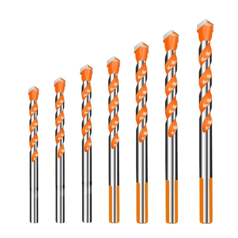 Concrete Drill Bit Four-Edge Serrated Drill Bits 1/4 Shank High Hardness Steel Metal Drill For Brick