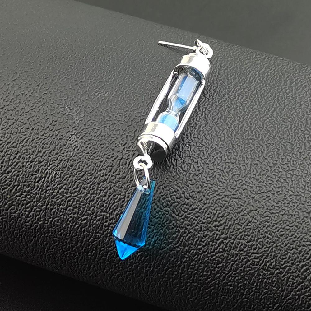 Anime Vanitas Earrings The Case Study of Vanitas No Karte Props Hourglass Earrings Blue Ear Clip Set Cosplay Jewelry For Fans