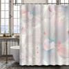 3D Floral Shower Curtain - Modern Romantic Flower Sea Design, Includes 12 Hooks, Elegant Bathroom Decoration