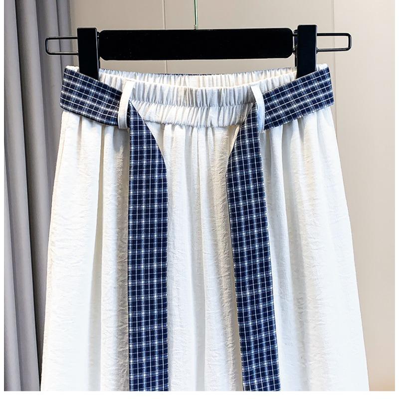 DIMANAF 2026 Plus Size Summer Women Pants Cotton Elastic Waist Oversize Fashion Lady Casual Long Pants Solid Black