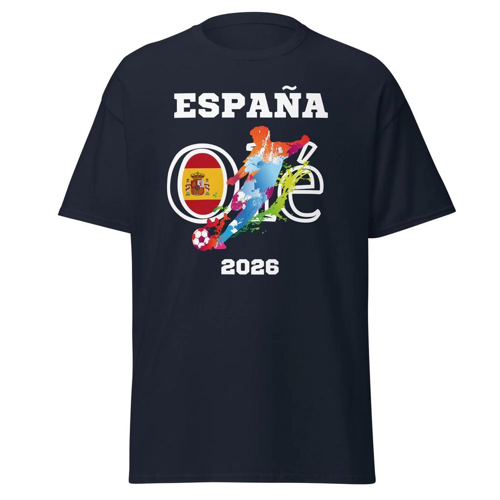 2026 New Spanish Football-themed T-shirt. Summer New Style, Highly Popular. Men's and Women's Loose T-shirts