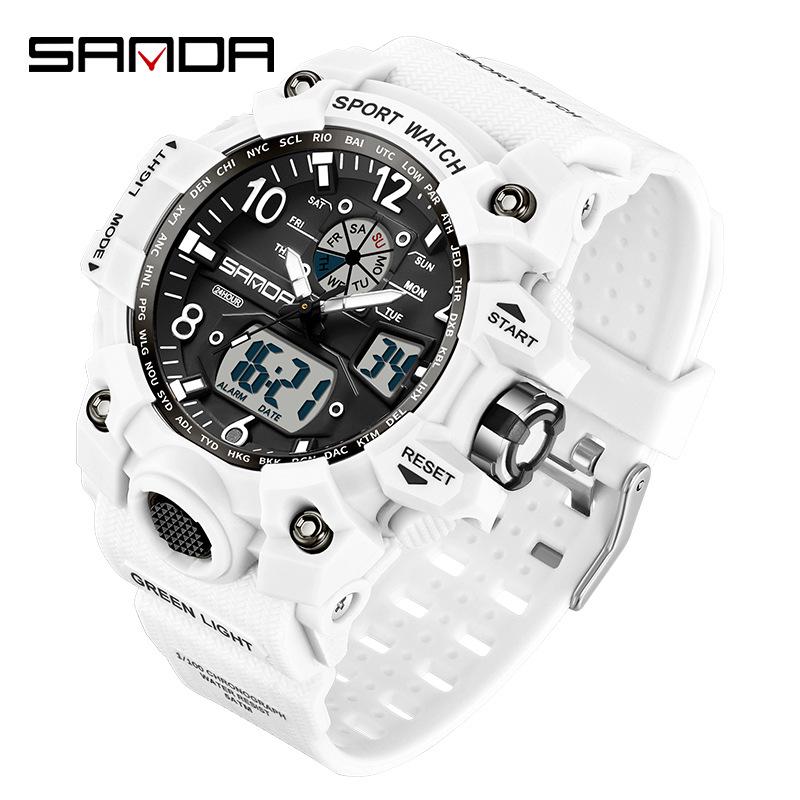 Sanda 3133 Montre de Sport Lumineuse pour Homme - Tendance Mode Ado Multifonctionnelle