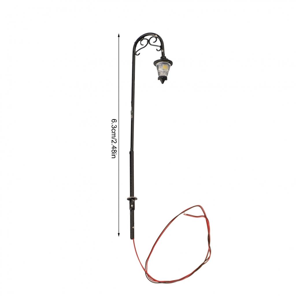 Model H0 Gauge Light Park Lanterns Set & Resistors 10* 1:87