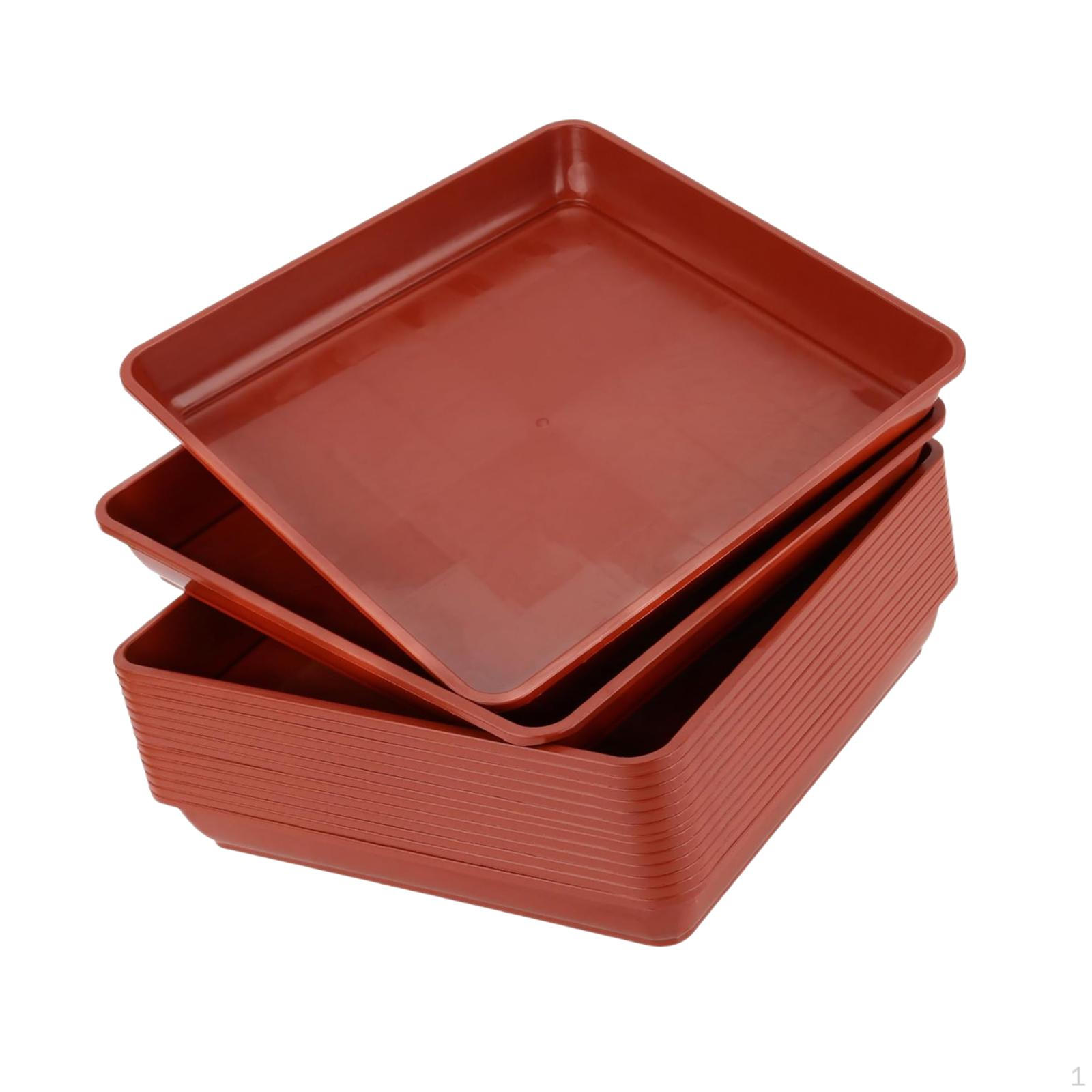

10 Pieces Plant Saucers Trays Flower Pot Water Drip for Courtyard червоний
