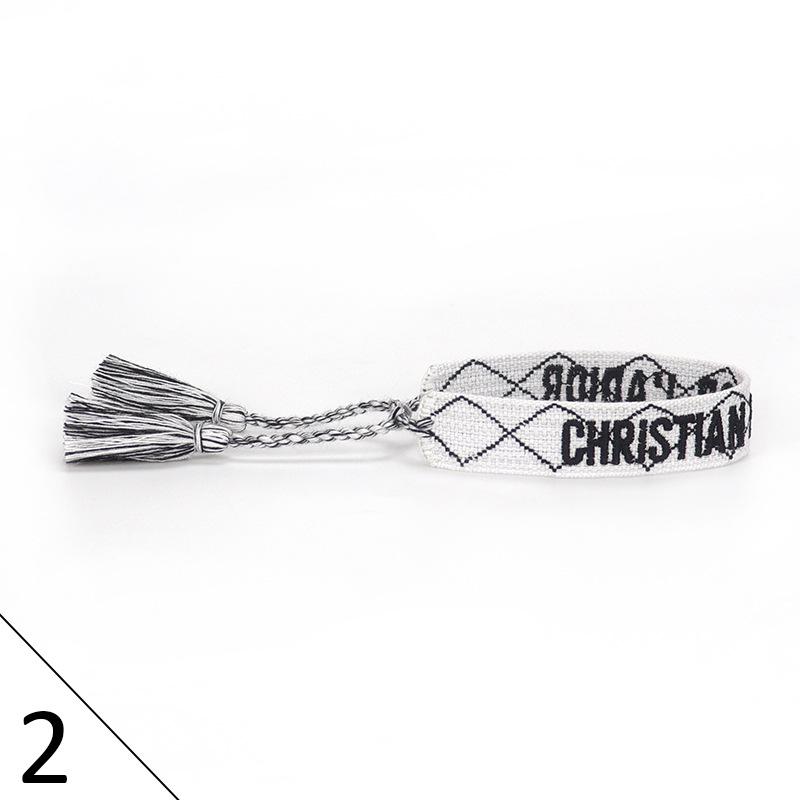 Handmade Embroidered Friendship Bracelet with Tassels for Women