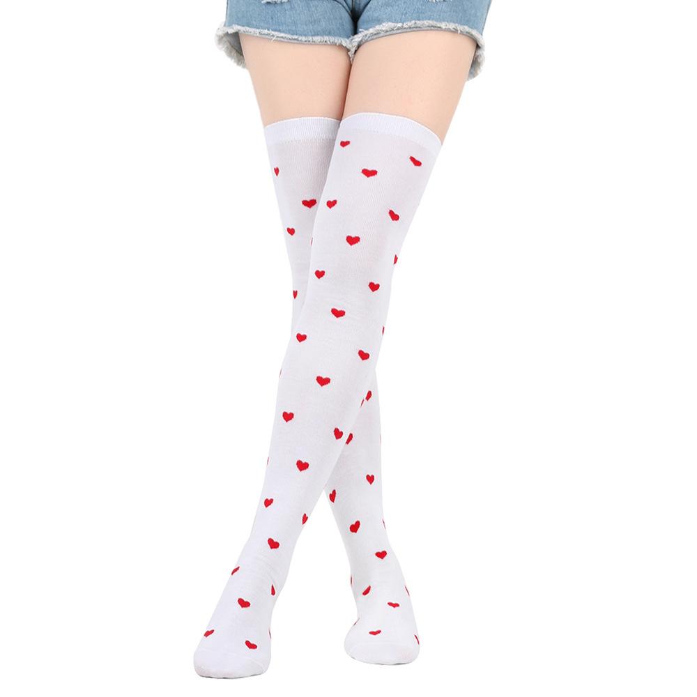 Dating Socks Over Knee Socks Valentine's Day Gift Stockings Love Stockings Lip Print Party Socks Wear Thigh Socks