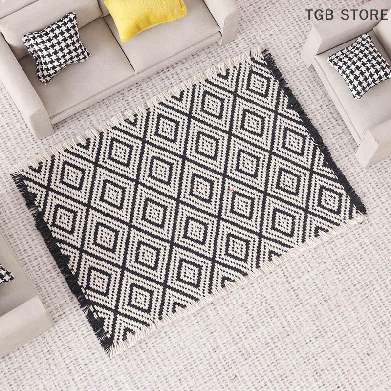 1:12 Dollhouse Miniature Model Toy Carpet Blanket Furniture Home Model Decor Toy Doll House Accessories