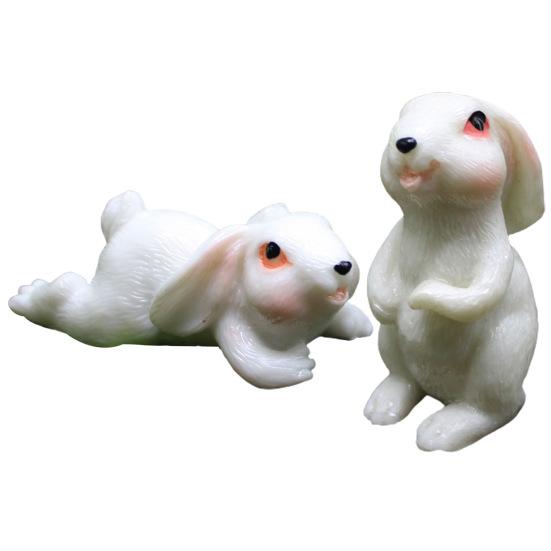 Artistic Rabbit Figurine Craft Rabbit Adding Vitality Resin Art Statue for Desktop