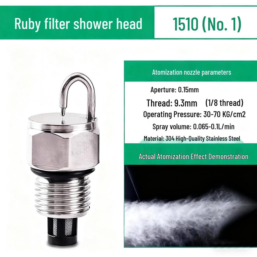 Ugello a Nebbia Fredda ad Alta Pressione Ruby Striker in Acciaio Inossidabile per Raffrescamento del Paesaggio e Rimozione della Polvere