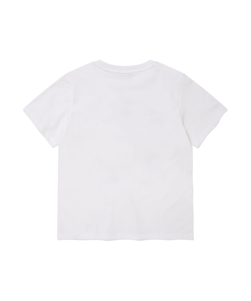 WACKY WILLY Women'S Graphic Semi-Oversized Short Sleeve T-Shirt White