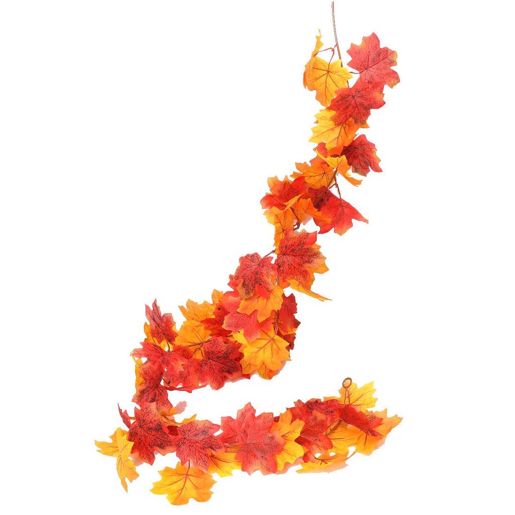 Autumn Maple Leaf and Pumpkin Vine Hanging Decoration for Home, Window, Mall, Bar, and Wall