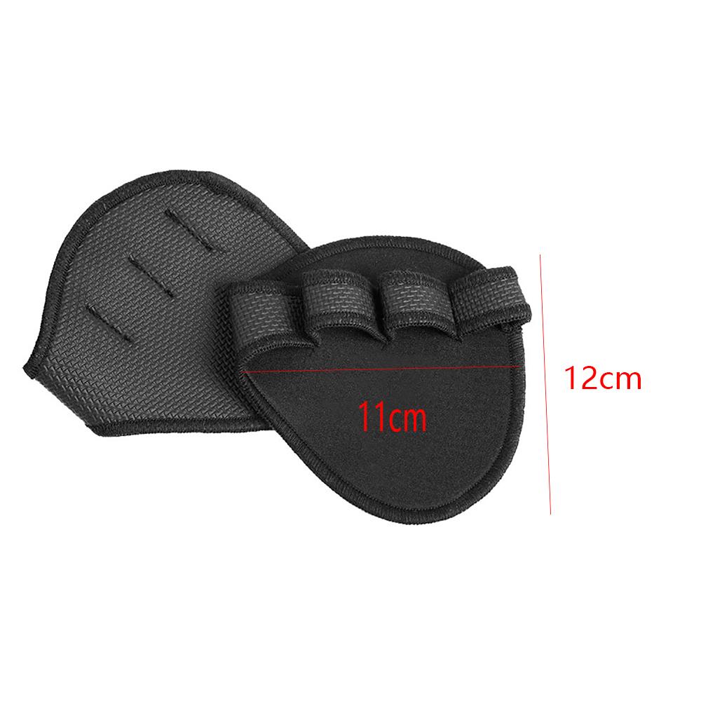 1 Pair Black Neoprene Palm Grip Pads Non-slip Fitness Bodybuilding Training Aid