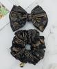 Maia Emblem Pattern Hair Scrunchie - Beige Bk