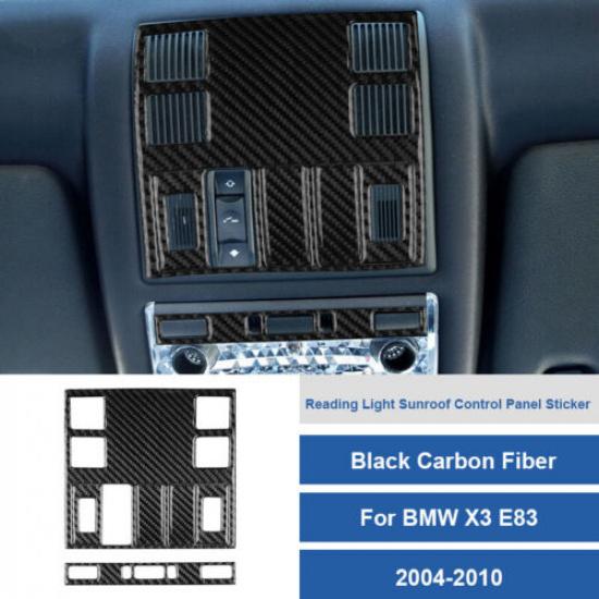 Bright Carbon Fiber Car Front Reading Light Frame Sticker For BMW X3 E83 04-10