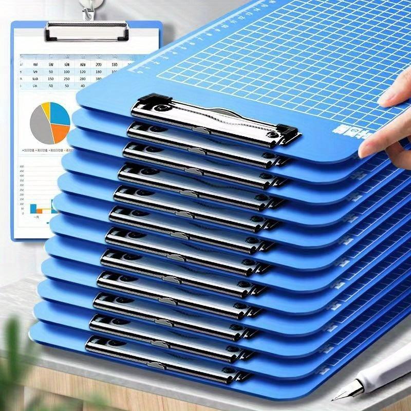 A4 Plastikplattenhalter Büroklammer Schreib-Unterplattenhalter Klemmbretter Mit Lineal-Skala Menü-Tisch Ordner